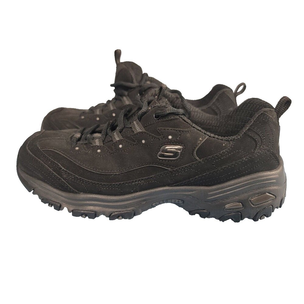 Skechers D'Lites Play On Athletic Running Shoe Women's Size 9.6 11949 Black Gray